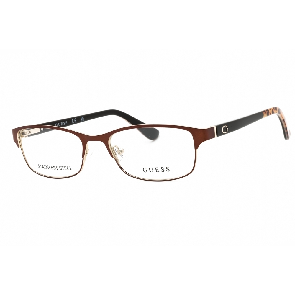 NWT Guess GU2614 Metalic Brown Rectangle 52mm Eyeglasses
